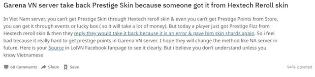 LMHT: Đòi lại skin của game thủ Việt, Garena bị cộng đồng quốc tế chê bai dè bỉu - Ảnh 1.