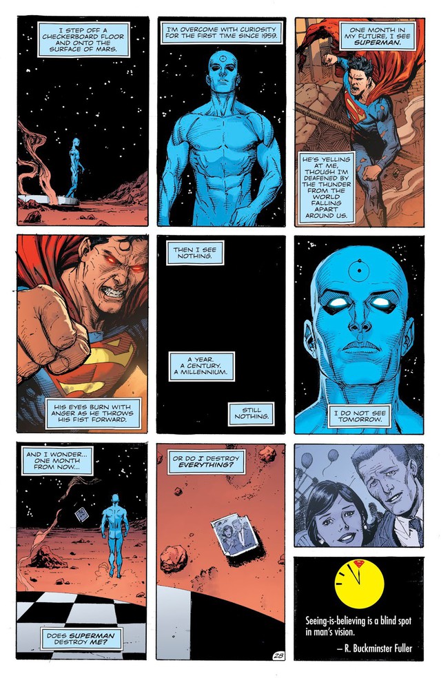 Dr. Manhattan, thực thể quyền năng trong Watchmen đã đánh bại các siêu anh hùng DC như thế nào? - Ảnh 2.