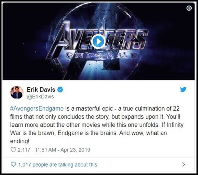 Tổng hợp cảm xúc của những khán giả đầu tiên được xem Avengers: Endgame, quá hoành tráng, quá cảm động và họ đều đã khóc - Ảnh 2.