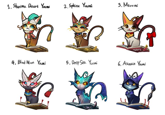 LMHT: Quá mê đắm boss mèo Yuumi, game thủ tỉ mỉ tự tay thiết kế tới 6 trang phục dành riêng cho vị tướng này - Ảnh 1.