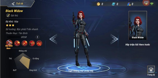MARVEL Super War: Black Widow bắn liên thanh giống hệt Hayate của Liên Quân Mobile - Ảnh 1.