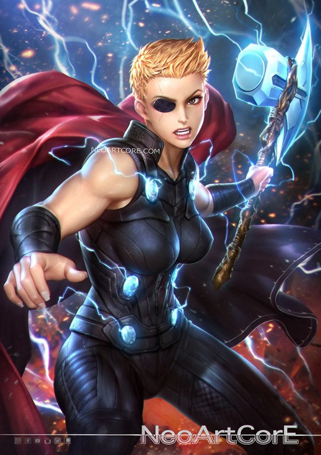 Ngắm loạt tranh vẽ nóng bỏng của biệt đội Avengers khi chuyển đổi giới tính - Ảnh 3.