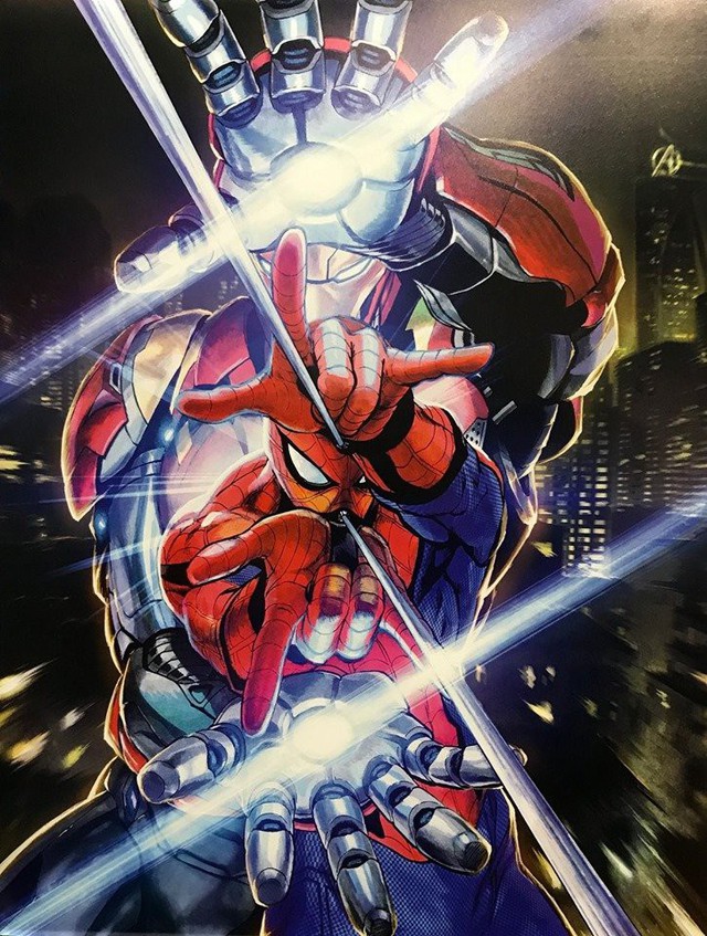 Tác giả One Punch Man vẽ Tony Stark và Peter Parker đang thi triển tuyệt kĩ Kamehameha - Ảnh 1.