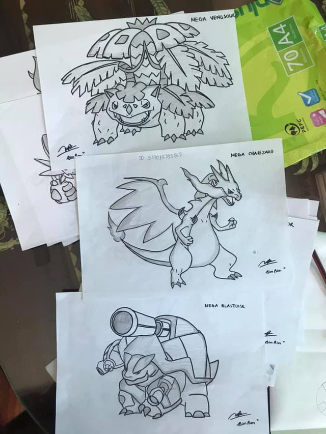 Fan Pokemon toàn các “thánh vẽ”: Cho tờ giấy với cái bút chì, chỉ vài phút đã cho ra siêu phẩm (Phần 2) - Ảnh 17.