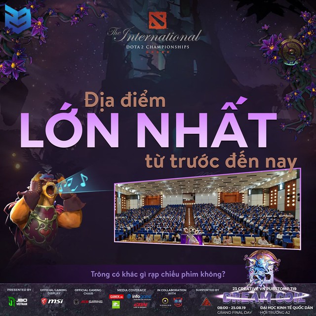 Pubstomp TI9 siêu to khổng lồ dành cho game thủ DOTA 2 Hà Nội, quà khủng nhưng vào cửa MIỄN PHÍ - Ảnh 2.