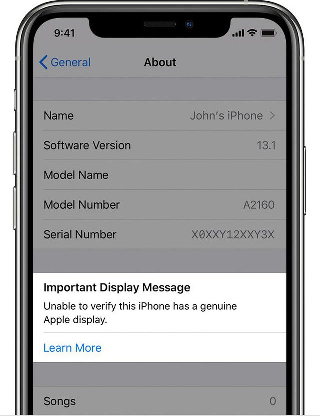 iPhone 11 sẽ cảnh báo người dùng khi máy bị thay màn hình lô - Ảnh 1.