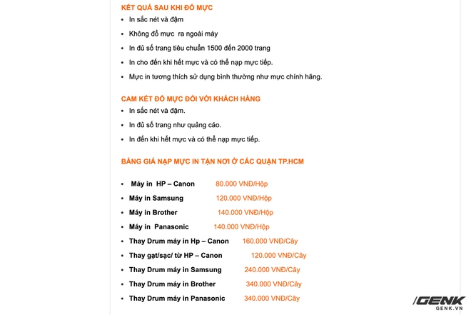 Nhu cầu nạp mực in rất lớn và vì vậy các dịch vụ nạp mực 