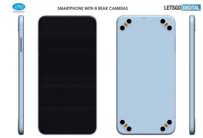 There is a patent for a smartphone with up to 8 rear cameras and 4 LED flash lights? - Photo 2. Xuất hiện bằng sáng chế về một chiếc smartphone có tới 8 camera sau và 4 đèn flash LED? - Ảnh 2.