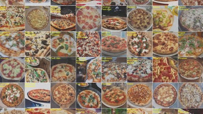 Đây không phải menu hay hình ảnh minh họa trong 1 nhà hàng nào cả, đây đều là sản phẩm pizza ảo do MPG tạo ra.