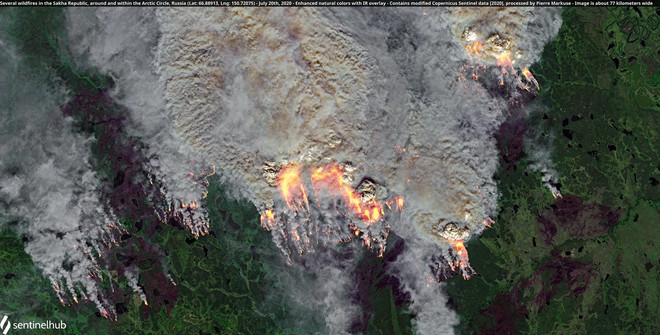 Loạt ảnh thảm họa tự nhiên 2020 qua ảnh chụp vệ tinh: không khác nào địa ngục có thật - Ảnh 2.