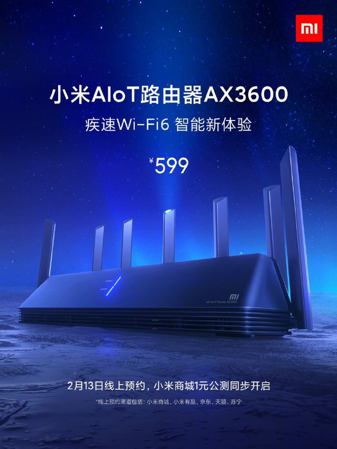Xiaomi ra mắt router Wi-Fi 6, 7 ăng-ten, giá 1.99 triệu đồng - Ảnh 1.