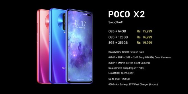POCO X2 chính thức ra mắt: Màn hình 120Hz, chip SD 730G, RAM 8GB, pin 4.500 mAh, giá bán từ 225 USD - Ảnh 4.