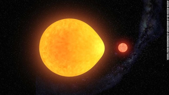 Nhà thiên văn học nghiệp dư phát hiện ra ngôi sao độc nhất vô nhị: nó méo thành hình giọt nước - Ảnh 2.