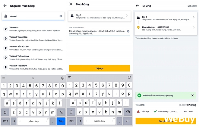 Thử dịch vụ đi chợ hộ từ Grab, Now, Be và VinMart: Ngồi ở nhà bấm điện thoại là được giao tận nơi, cũng hay nhưng còn nhiều điều cần cải thiện - Ảnh 4.