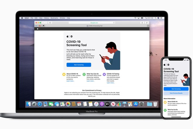 Apple ra mắt trang web và ứng dụng sàng lọc Covid-19 - Ảnh 1.