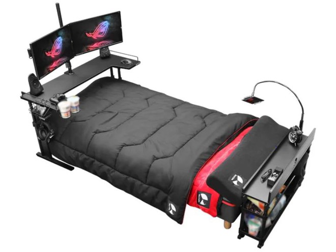 Công ty Nhật Bản ra mắt mẫu giường gaming độc đáo giúp người dùng vừa nằm vừa cày game thoải mái, giá từ 7 triệu đồng - Ảnh 2.