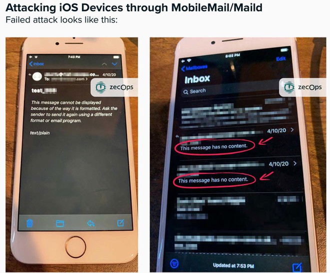 Phát hiện lỗ hổng cực kỳ nghiêm trọng cho phép hack iPhone chỉ bằng cách gửi email, nạn nhân không mở cũng bị tấn công - Ảnh 1.