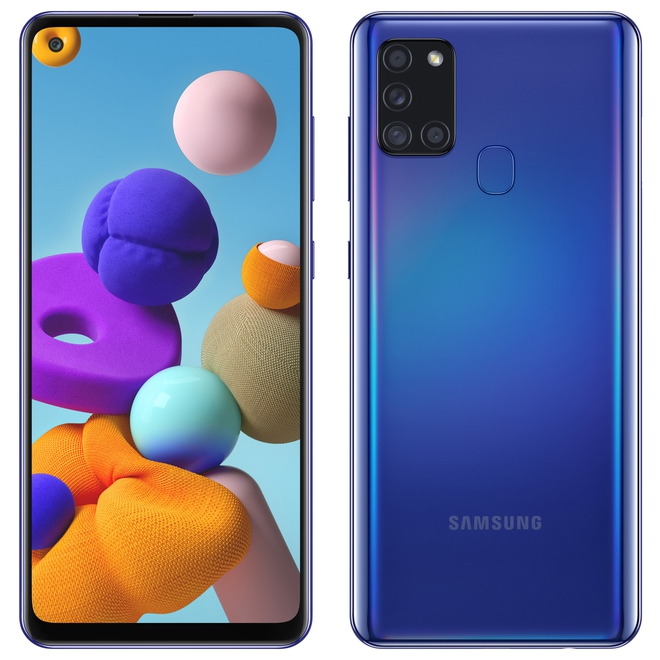 Dành cho Samsung Galaxy A21s Vỏ điện thoại PC có lỗ chính xác được sơn hoa