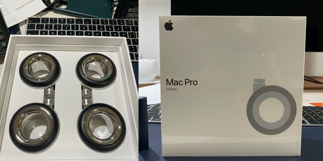 Bộ bánh xe dành cho Mac Pro này có giá bán lẻ là 700 USD, được nhiều người dùng đánh giá là khá đắt đối với 1 loại phụ kiện chỉ có chức năng duy nhất là giúp di chuyển chiếc máy tính dễ dàng hơn.