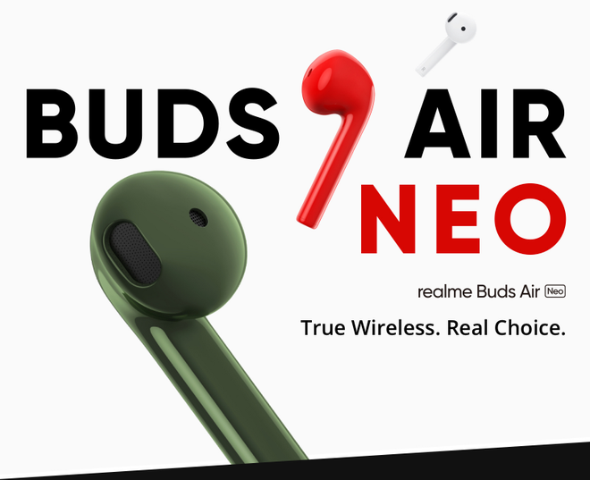 Realme Buds Air Neo ra mắt: Thiết kế giống AirPods, pin 17 tiếng, giá chỉ 925.000 đồng - Ảnh 1.