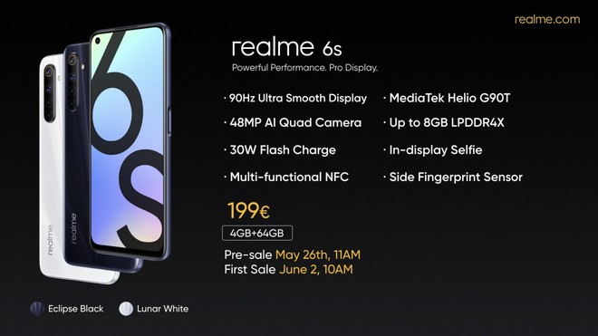 Realme 6s ra mắt: Helio G90T, 4 camera 48MP, pin 4300mAh, giá 5.1 triệu đồng - Ảnh 2.
