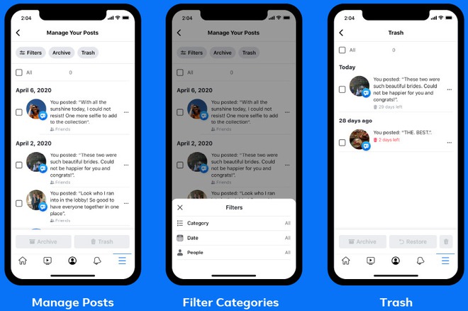Facebook ra mắt tính năng mới, giúp xóa bỏ quá khứ đau thương và các bài đăng ngớ ngẩn thời trẻ trâu dễ dàng hơn - Ảnh 1.