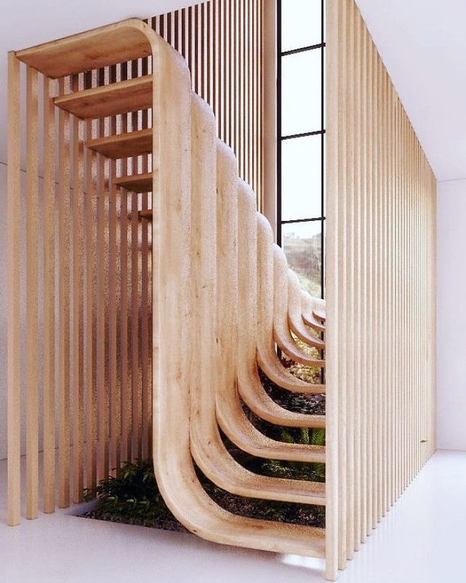 Trong con mắt của kiến trúc sư tài ba, cầu thang cũng có thể biến thành tác phẩm nghệ thuật như thế này đây - Ảnh 2.