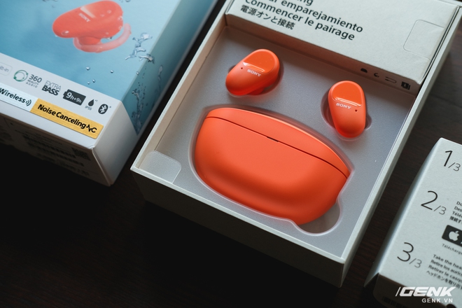 Mở hộp tai nghe Sony WF-SP800N: Màu sắc trẻ trung, chống ồn chủ động, kháng nước và mồ hôi khi tập luyện thể thao, giá 4,79 triệu đồng - Ảnh 3.