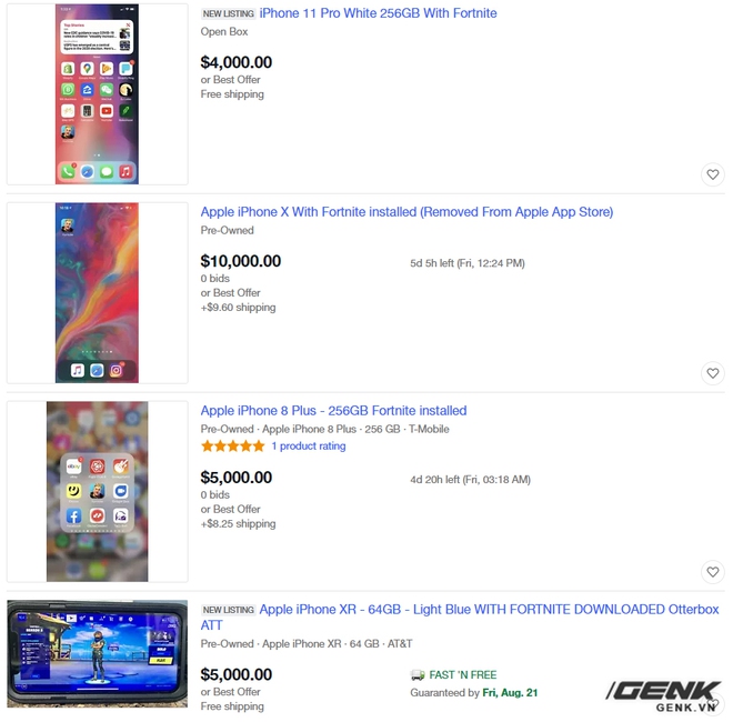 iPhone, iPad cài sẵn Fortnite được rao bán với giá lên tới hàng trăm triệu đồng - Ảnh 2. iPhone, iPad cài sẵn Fortnite được rao bán với giá lên tới hàng trăm triệu đồng - Ảnh 2.