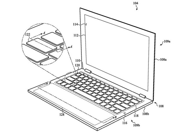 Bàn di chuột của MacBook Pro tương lai có thể lớn hơn, trang bị đèn nền và có thể tháo rời - Ảnh 2.