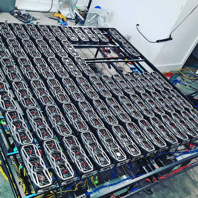 Dùng 78 chiếc RTX 3080 cày tiền ảo, chủ nhân kiếm 3 tỷ đồng/năm - Ảnh 1. Dùng 78 chiếc RTX 3080 cày tiền ảo, chủ nhân kiếm 3 tỷ đồng/năm - Ảnh 1.