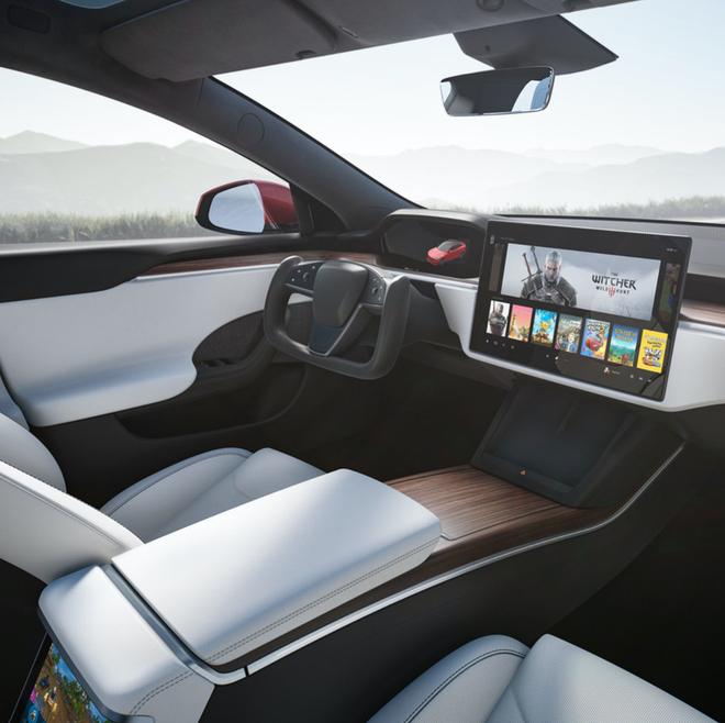 Tesla ra mắt phiên bản Model S mới: Là xe có khả năng tăng tốc nhanh nhất thế giới, nội thất của tương lai, có thể chơi được cả game The Witcher 3 - Ảnh 4.