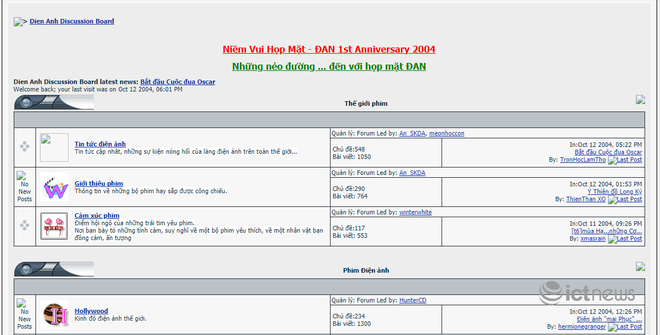 Giao diện của các website, diễn đàn vang bóng một thời tại Việt Nam - Ảnh 2.