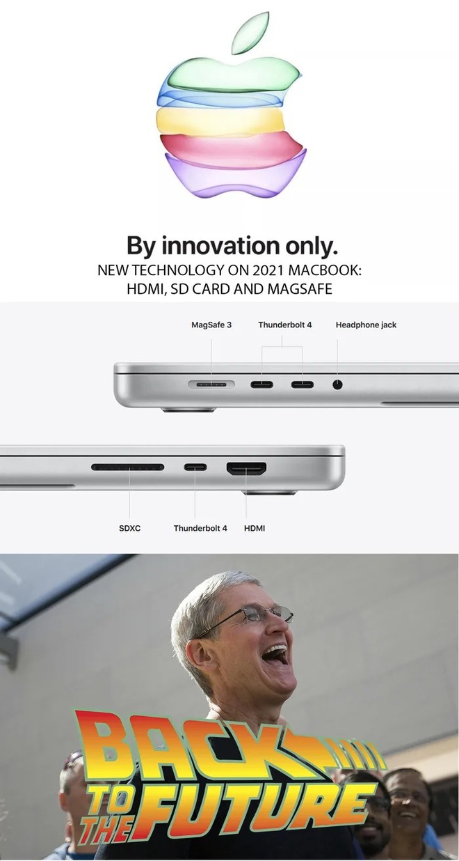 Ảnh chế dân mạng chê cười thiết kế của MacBook Pro 2021 - Ảnh 2.