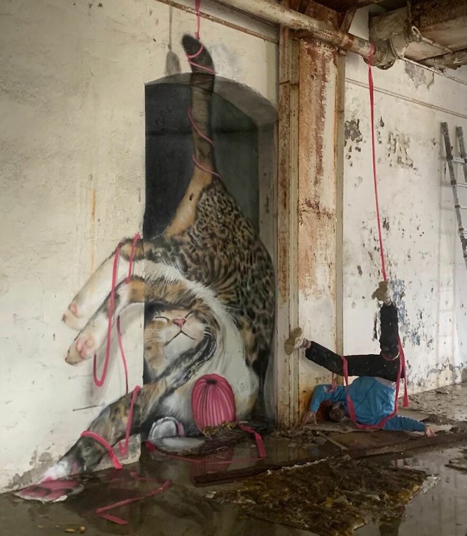 Những bức vẽ Graffiti 3D không dành cho người yếu tim - Ảnh 4. Những bức vẽ Graffiti 3D không dành cho người yếu tim - Ảnh 4.