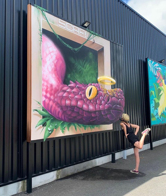 Những bức vẽ Graffiti 3D không dành cho người yếu tim - Ảnh 7. Những bức vẽ Graffiti 3D không dành cho người yếu tim - Ảnh 7.