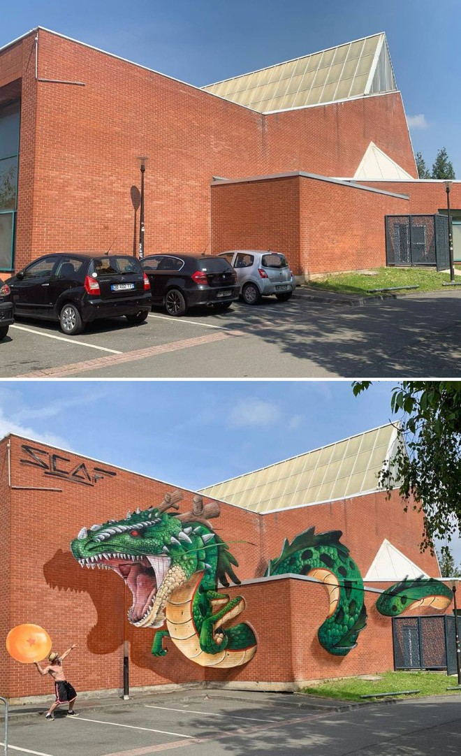 Những bức vẽ Graffiti 3D không dành cho người yếu tim - Ảnh 10. Những bức vẽ Graffiti 3D không dành cho người yếu tim - Ảnh 10.