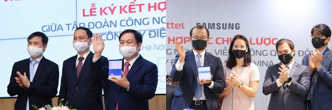 Samsung và Viettel ký thỏa thuận hợp tác chiến lược thúc đẩy chuyển đổi số - Ảnh 1.