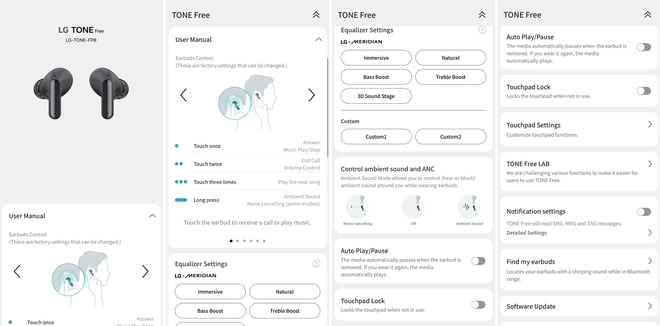 On hand LG TONE Free FP8: Active noise cancellation, antibacterial NanoUV light, unique whisper feature - Photo 7.