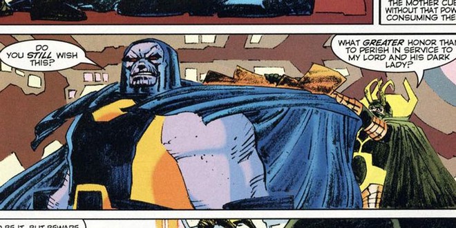 Thanos và Darkseid từng là hai con rồng hợp nhất để tạo nên nhân vật phản diện đáng sợ nhất của DC và Marvel: Thanoseid - Ảnh 2.
