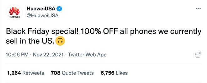 Huawei reduced the price of 100% of smartphones sold in the US on the occasion of Black Friday, but it seems that something is wrong... - Photo 1.