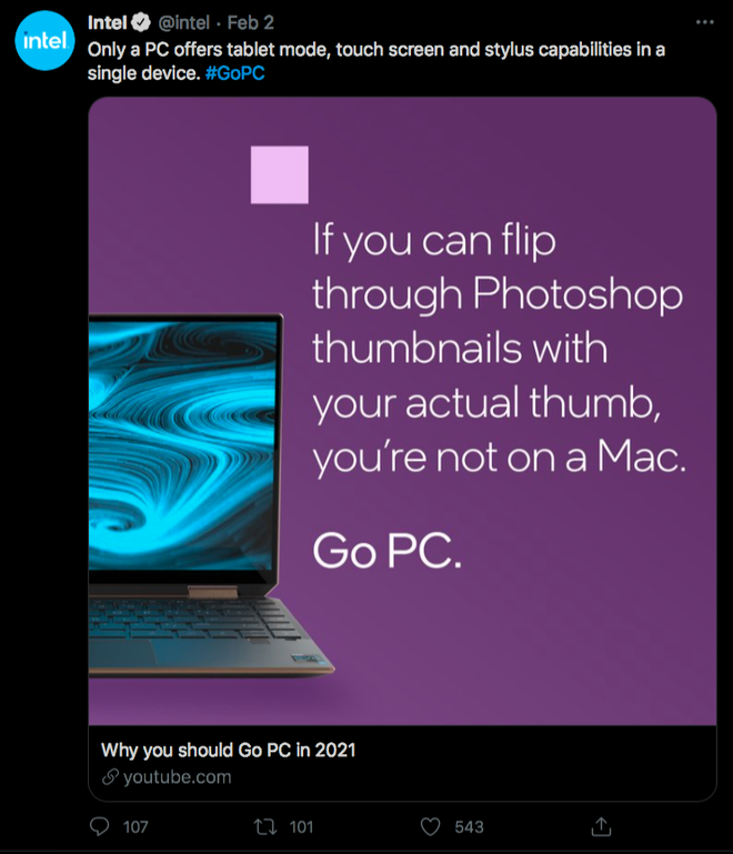 Intel chê MacBook M1 không hỗ trợ cảm ứng, không chơi được Rocket League - Ảnh 2. Intel chê MacBook M1 không hỗ trợ cảm ứng, không chơi được Rocket League - Ảnh 2.