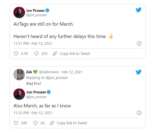 New iPad Pro, AirTags, and AirPods coming in March? Photo 2. iPad Pro mới, AirTags và AirPods sẽ trình làng vào tháng 3 tới? - Ảnh 2.