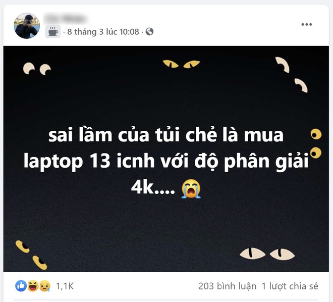 Sai lầm của tuổi trẻ là mua laptop 13 inch với độ phân giải 4K - Ảnh 1.