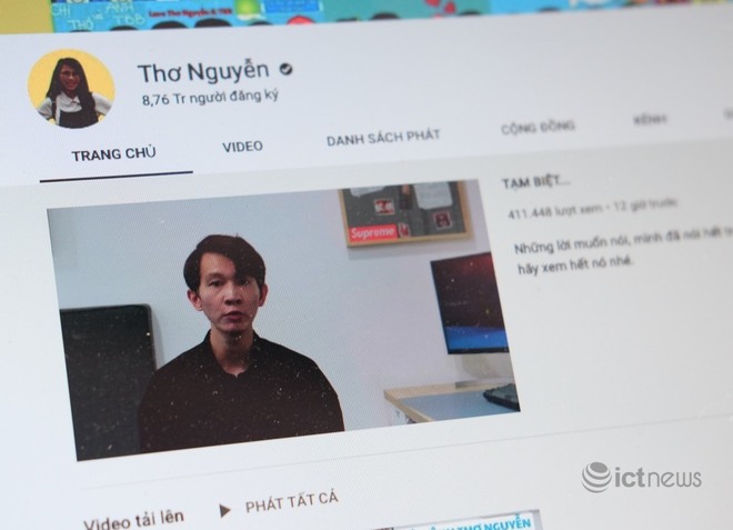 Thơ Nguyễn ẩn hơn 1.000 video, tắt kiếm tiền trên YouTube - Ảnh 1.