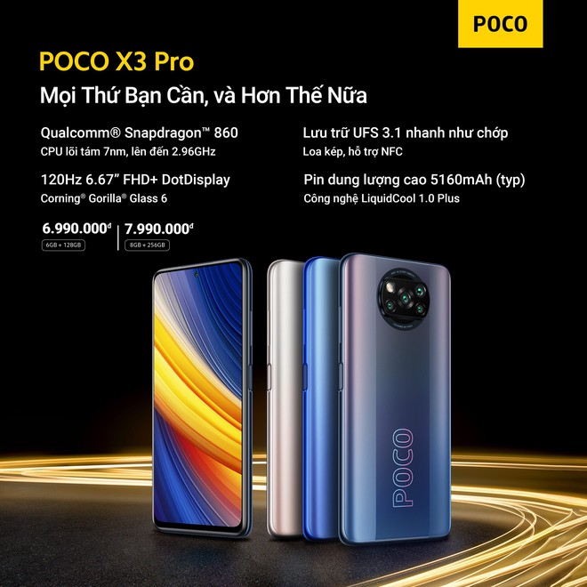 POCO F3 và POCO X3 Pro ra mắt tại VN: Snapdragon 870/860, màn hình 120Hz, giá từ 8.99/6.99 triệu đồng - Ảnh 4.