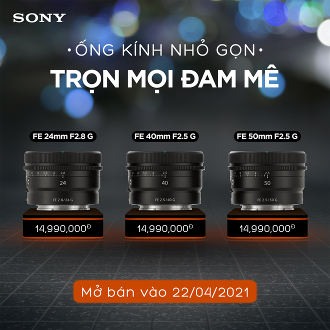 Sony ra mắt ống kính FE 50mm F1.2 G Master và 3 ống kính dòng G nhỏ gọn nhẹ mới, giá 49.99/14.99 triệu đồng - Ảnh 14.