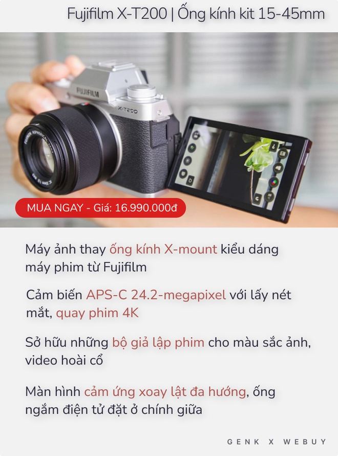 Từ 8.5 triệu, có ngay 5 combo máy ảnh căng đét cho người chơi hệ ví mỏng - Ảnh 5. Từ 8.5 triệu, có ngay 5 combo máy ảnh căng đét cho người chơi hệ ví mỏng - Ảnh 5.