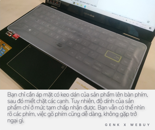 Miếng dán bàn phím chống nước 11K dùng có ra gì? Chống nước tốt, gõ phím dễ dàng nhưng dùng vài ngày sẽ hơi “nản” vì 1 lý do - Ảnh 7. Miếng dán bàn phím chống nước 11K dùng có ra gì? Chống nước tốt, gõ phím dễ dàng nhưng dùng vài ngày sẽ hơi “nản” vì 1 lý do - Ảnh 7.