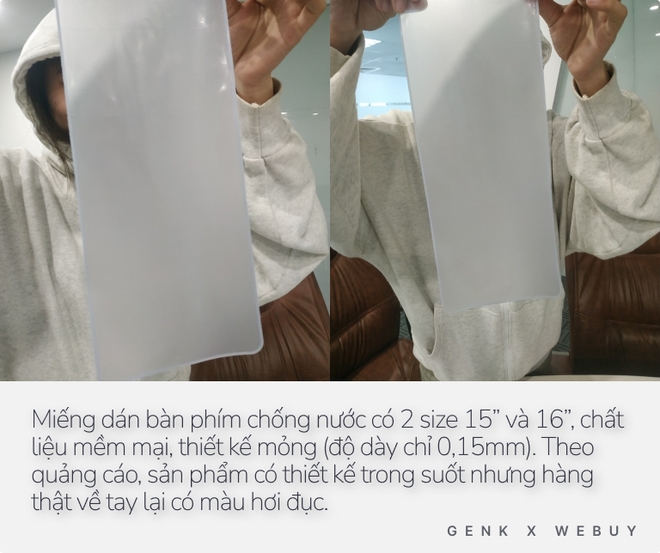 Miếng dán bàn phím chống nước 11K dùng có ra gì? Chống nước tốt, gõ phím dễ dàng nhưng dùng vài ngày sẽ hơi “nản” vì 1 lý do - Ảnh 4. Miếng dán bàn phím chống nước 11K dùng có ra gì? Chống nước tốt, gõ phím dễ dàng nhưng dùng vài ngày sẽ hơi “nản” vì 1 lý do - Ảnh 4.